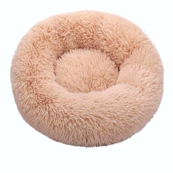 round cat beds soft long plush best cushion cat bed