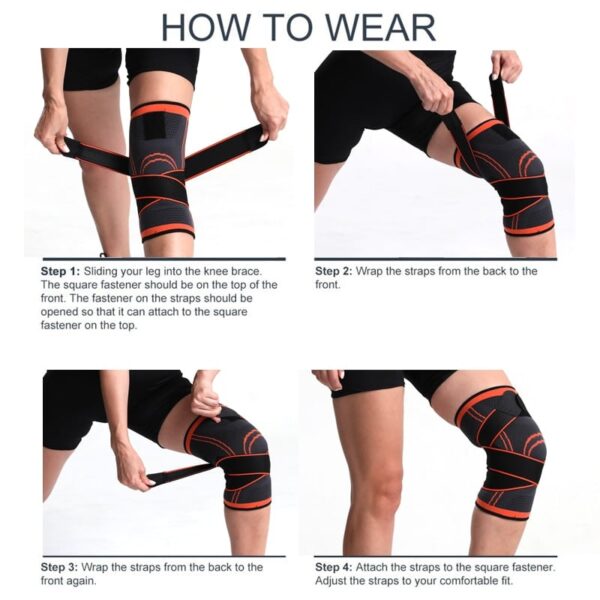 1pc sports kneepad men pressurized elastic knee pads support