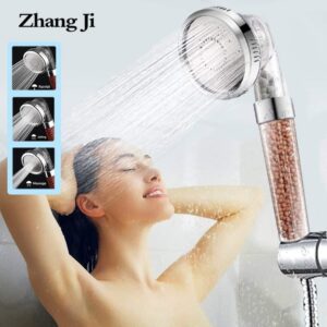 Bath Shower Nozzle Adjustable 3 Modes Saving Water Anion Filter