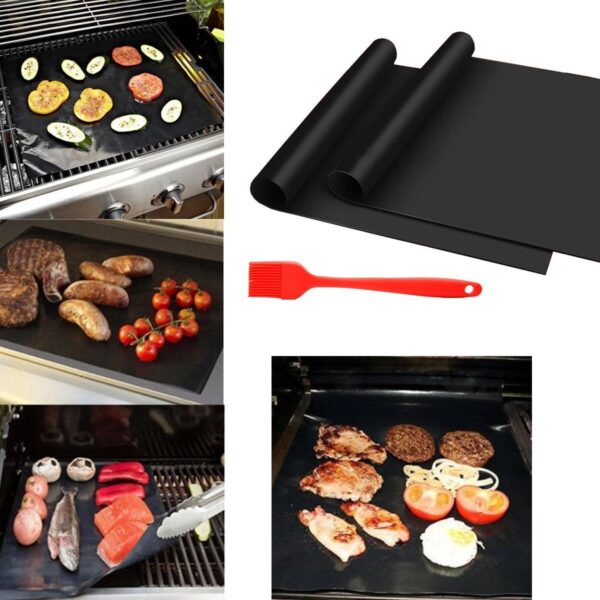 non-stick bbq grill baking mat cooking grilling heat resistance
