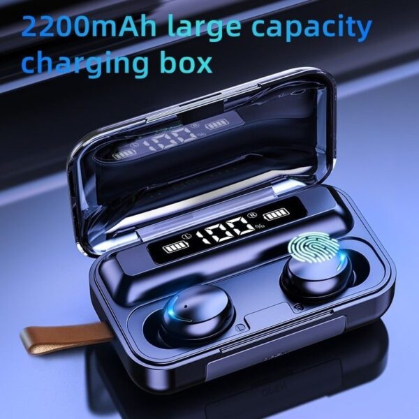 tws bluetooth 5.0 earphones 2200mah charging box wireless headphone 9d stereo sports waterproof