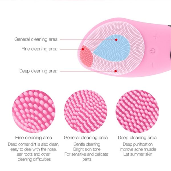 facial cleansing brush silicone sonic face cleaner deep pore cleaning