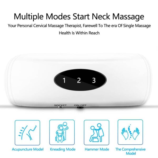 electric neck massager infrared heating pain relief