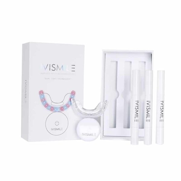 teeth whitening kit with led light bleach oral care