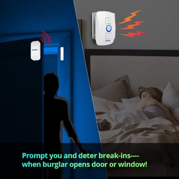 home security alarm led light wireless smart doorbell