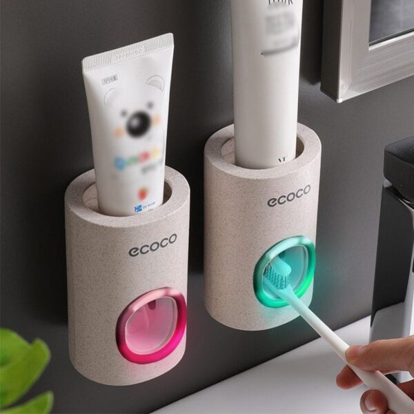 automatic toothpaste dispenser toothbrush holder