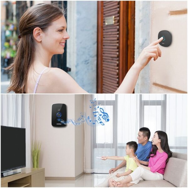 home security alarm led light wireless smart doorbell