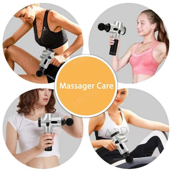 lcd display deep muscle massager gun relaxation slimming
